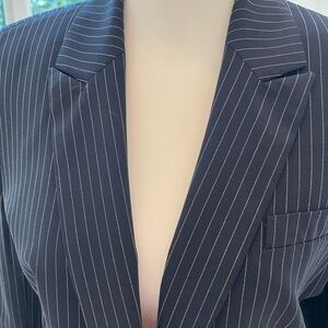 Escada suit blue and white striped size 8